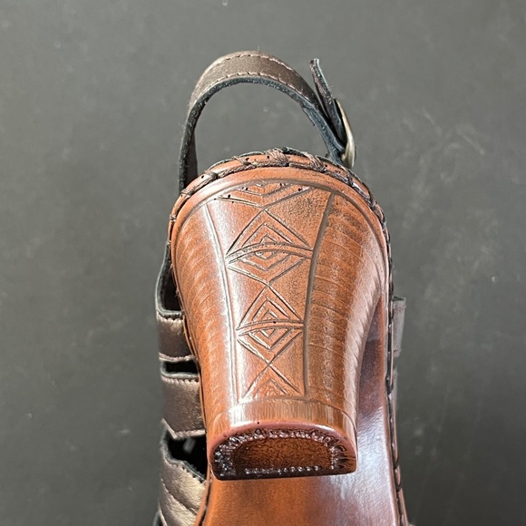 Metallic Brown Cutout Heels - Picture 9 of 12